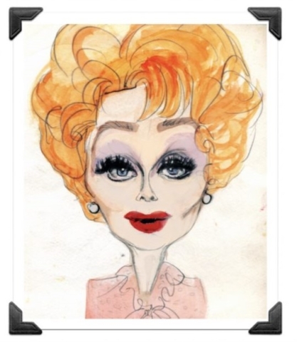 drawing of Lucille Ball