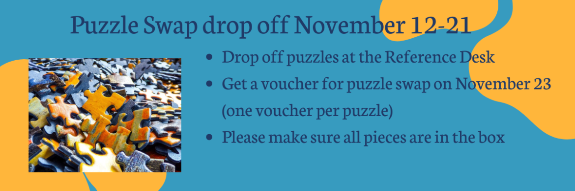 Puzzle swap drop off November 12-21